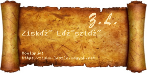 Ziskó László névjegykártya
